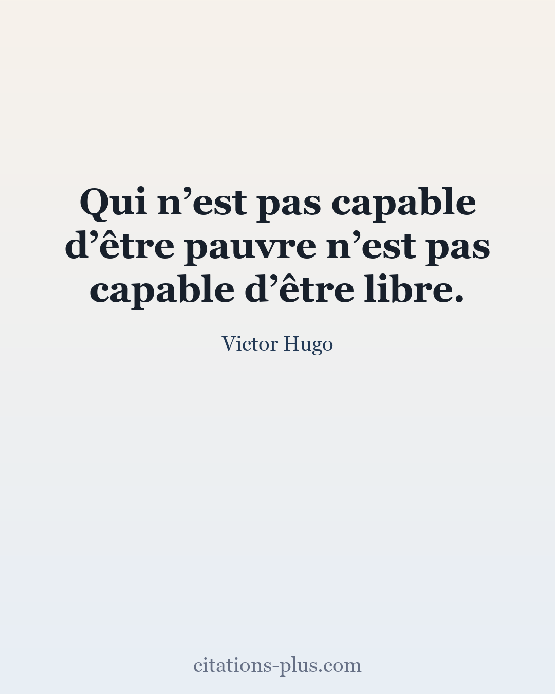 Carte Premium clair — Victor Hugo
