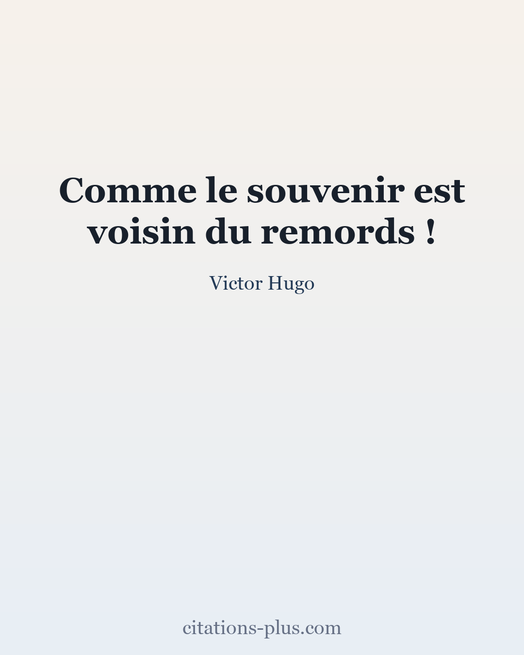 Carte Premium clair — Victor Hugo