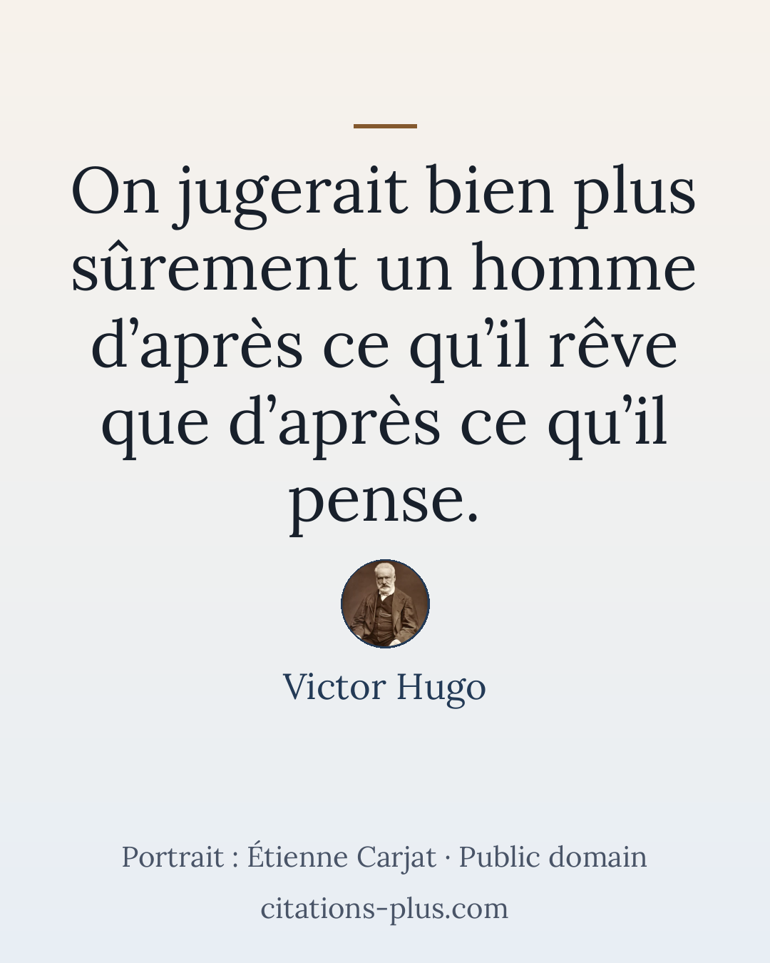 Carte Premium clair — Victor Hugo