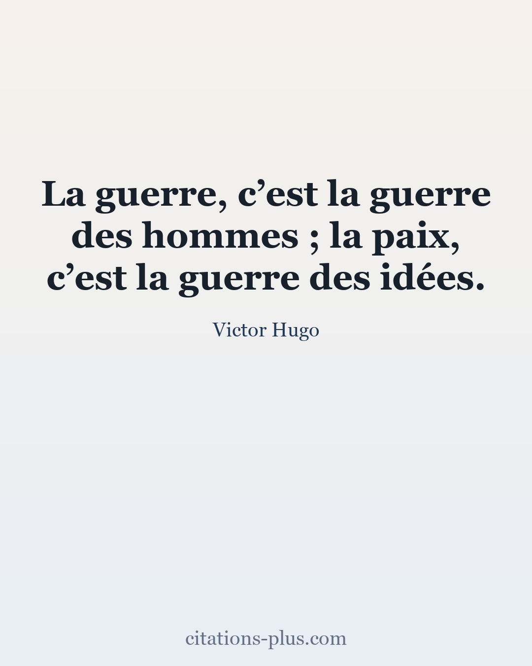 Carte Premium clair — Victor Hugo