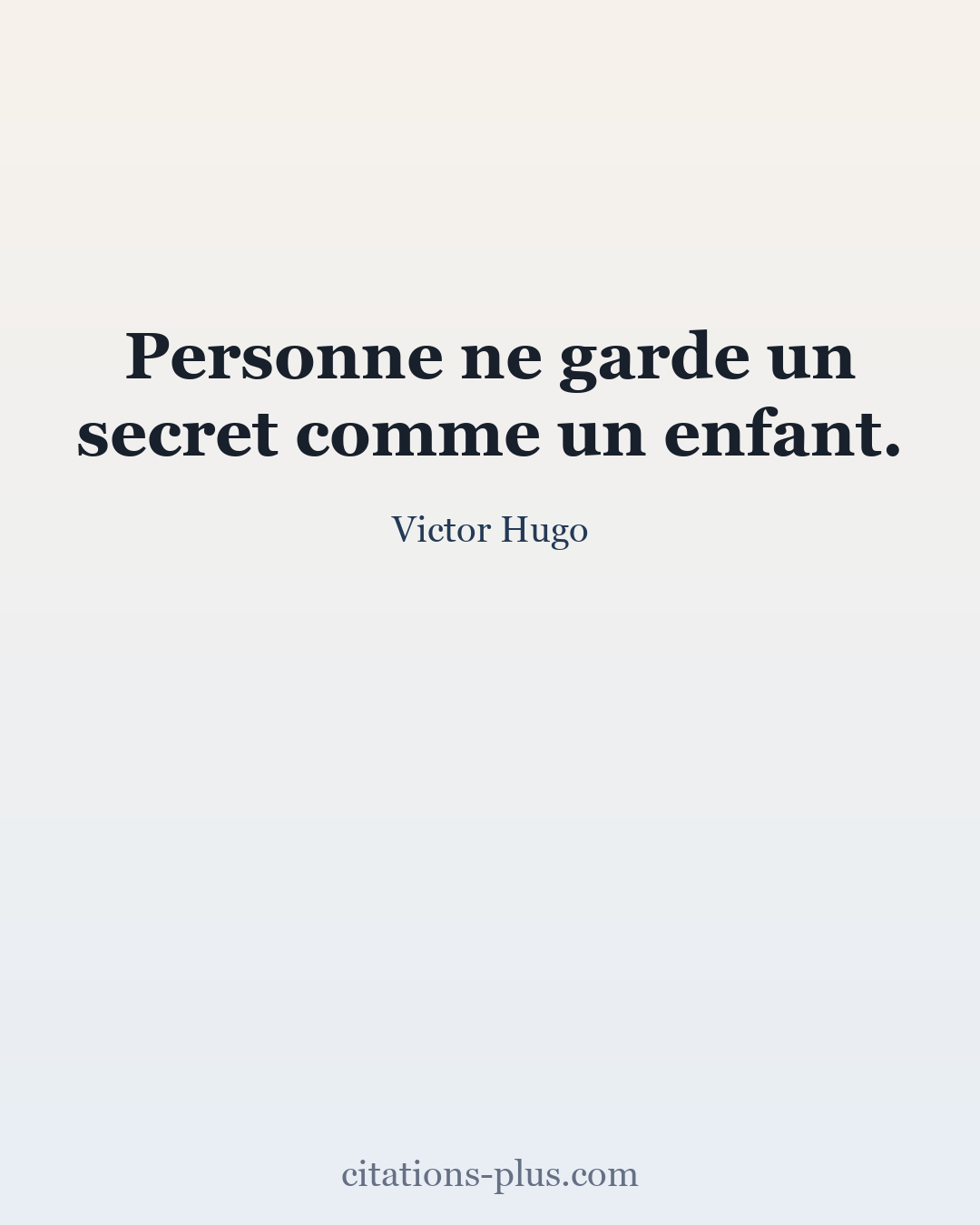 Carte Premium clair — Victor Hugo