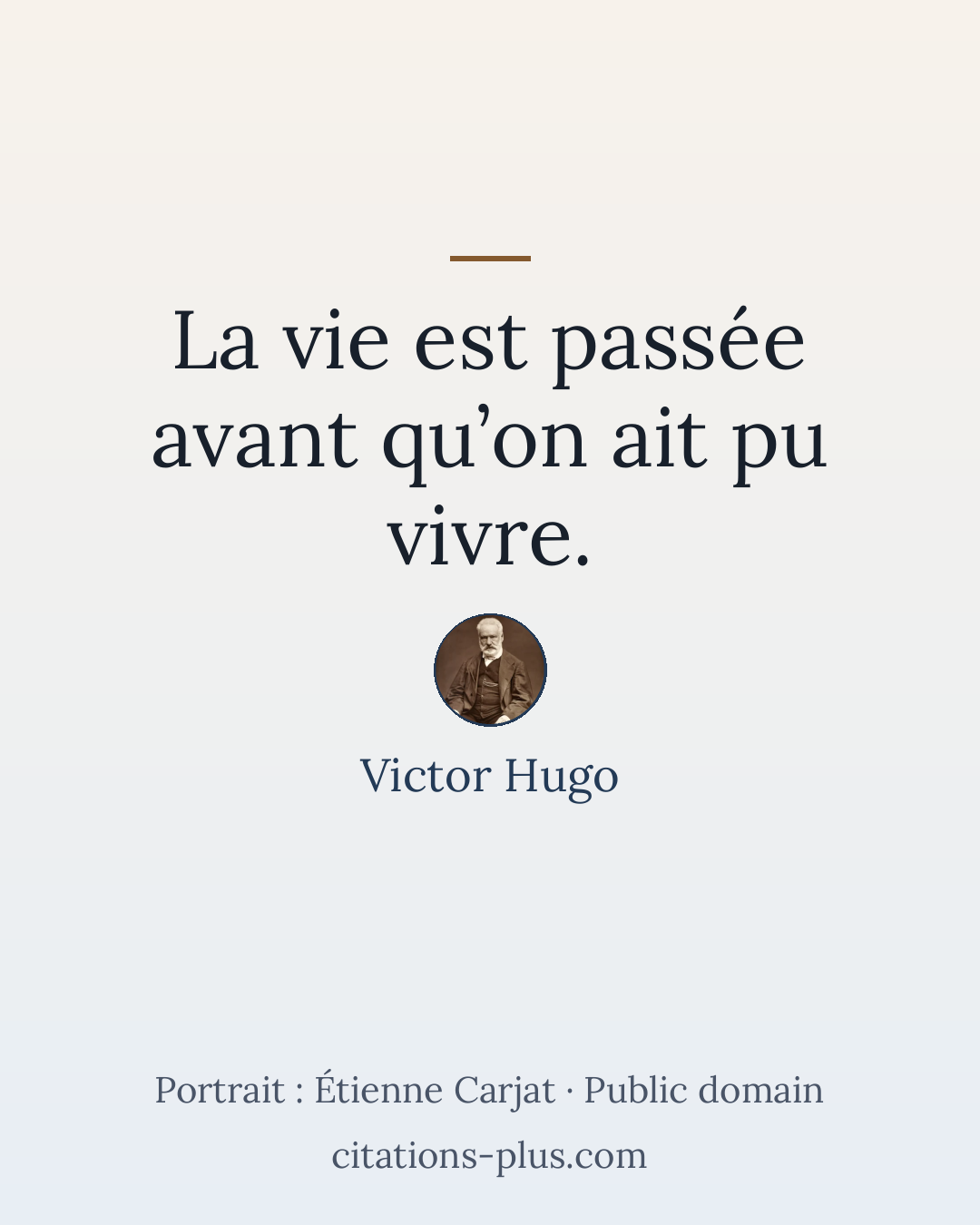 Carte Premium clair — Victor Hugo