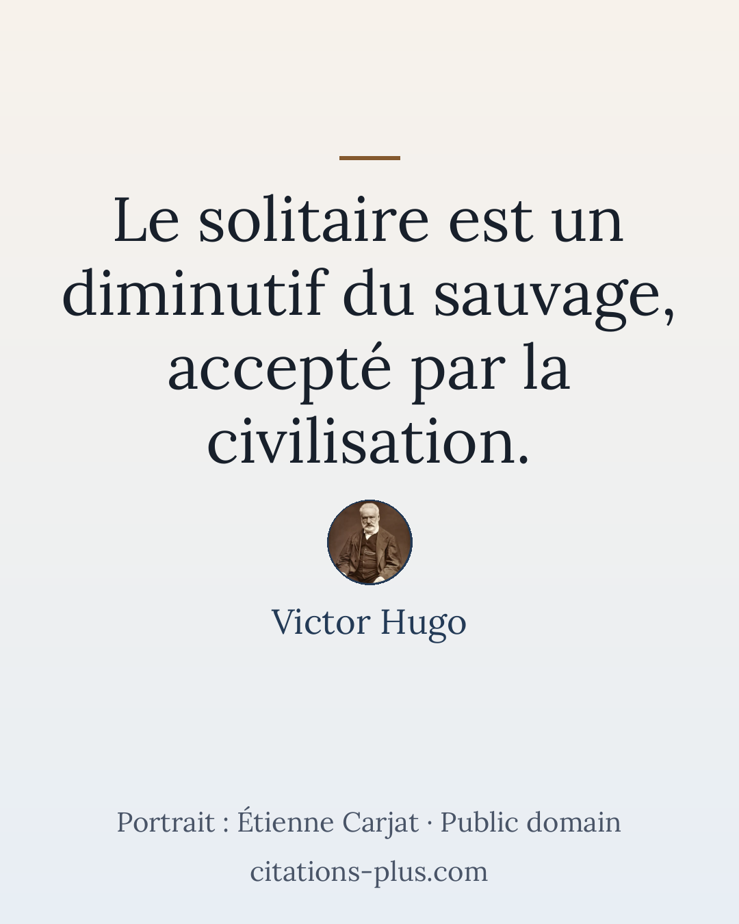 Carte Premium clair — Victor Hugo