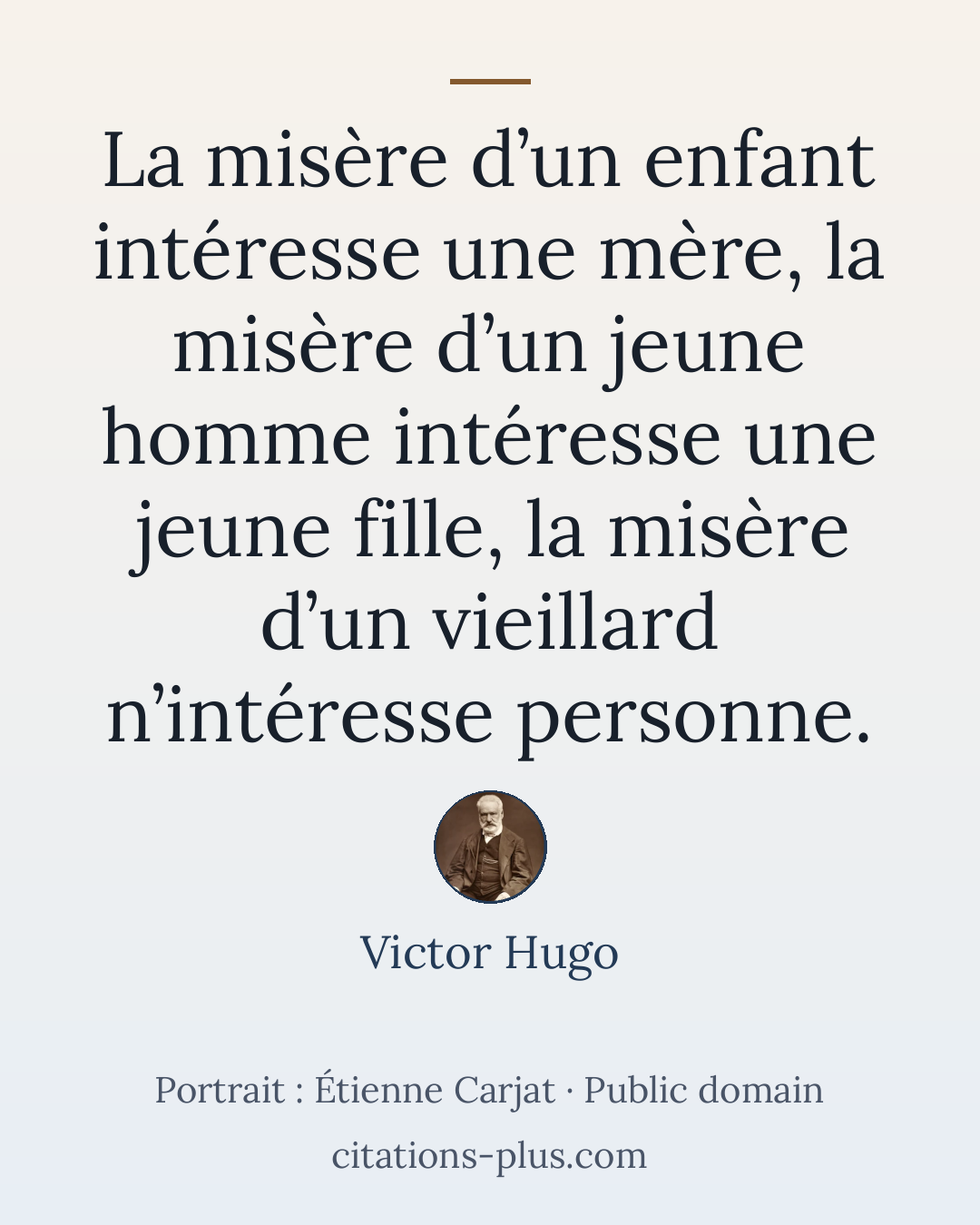 Carte Premium clair — Victor Hugo