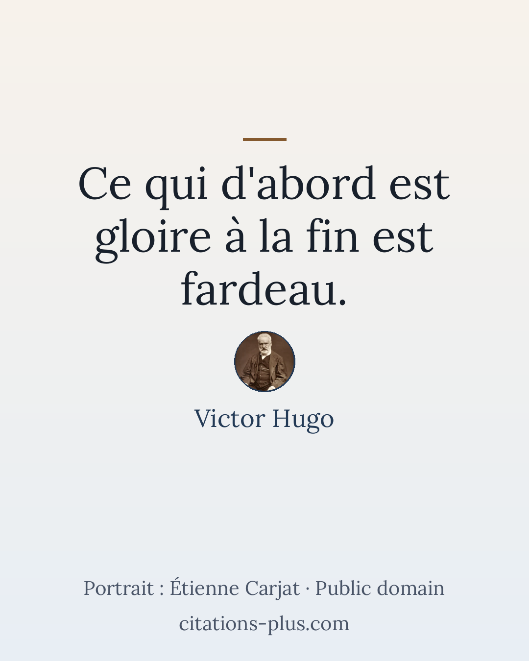 Carte Premium clair — Victor Hugo