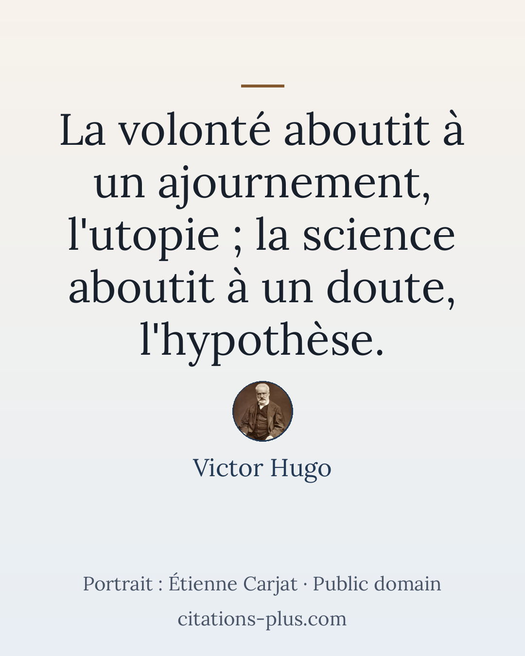 Carte Premium clair — Victor Hugo