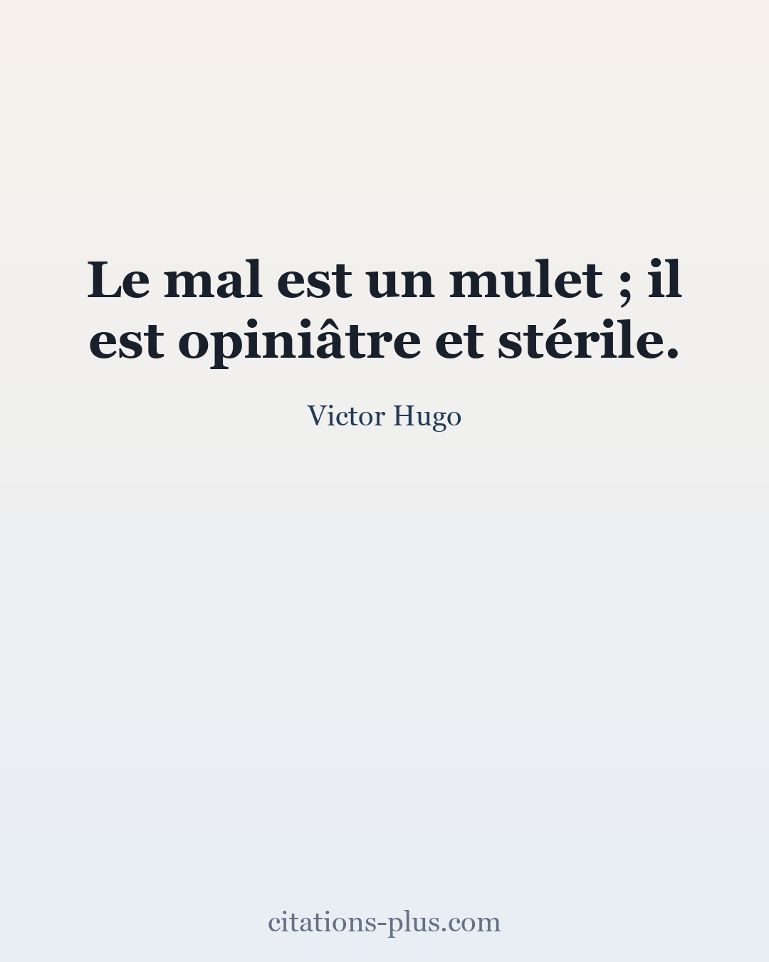 Carte Premium clair — Victor Hugo