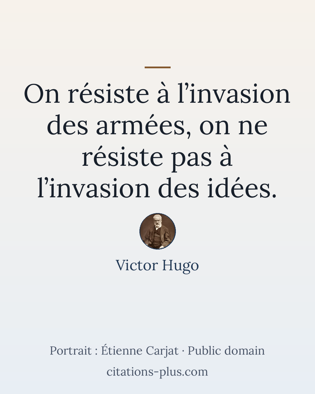 Carte Premium clair — Victor Hugo