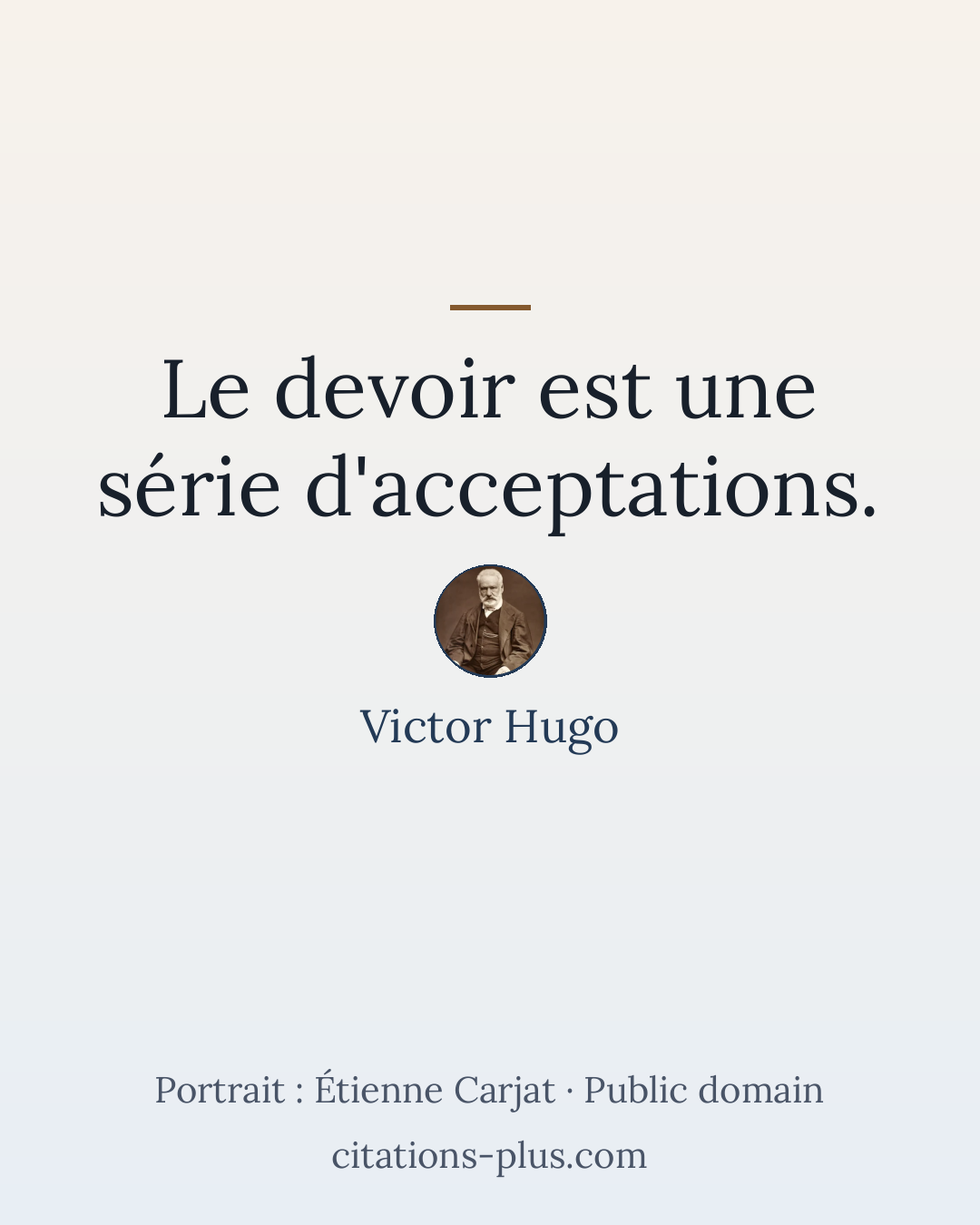 Carte Premium clair — Victor Hugo