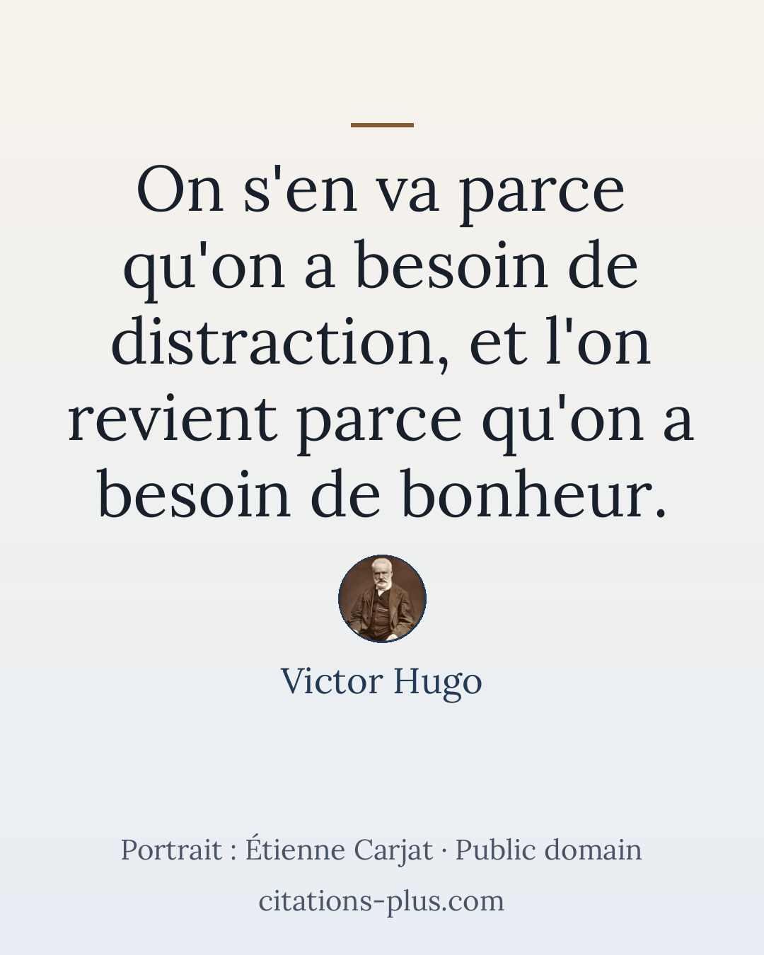 Carte Premium clair — Victor Hugo