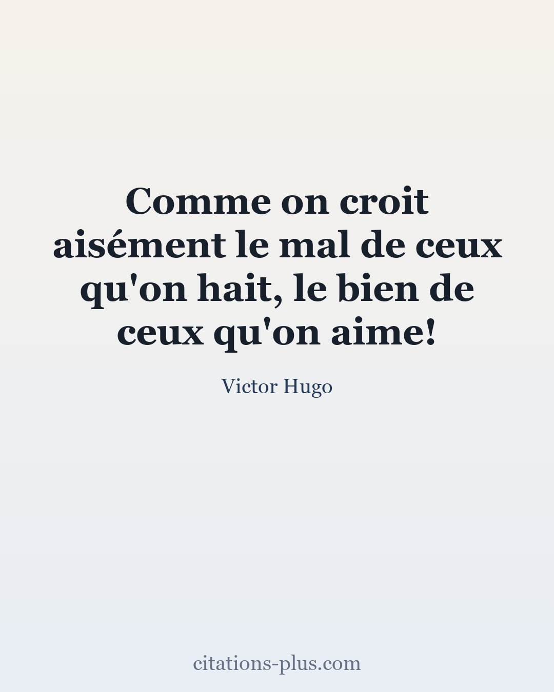 Carte Premium clair — Victor Hugo