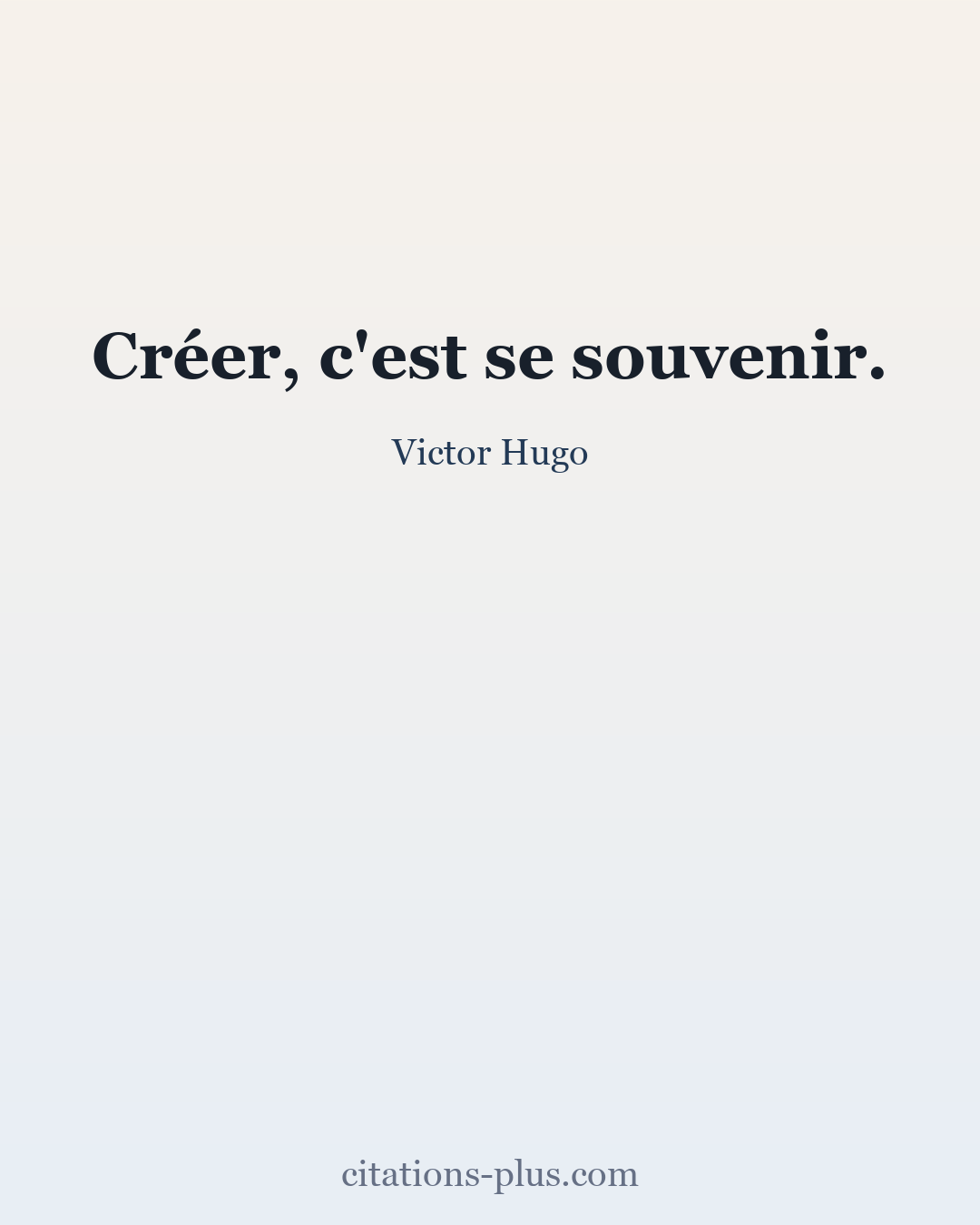 Carte Premium clair — Victor Hugo
