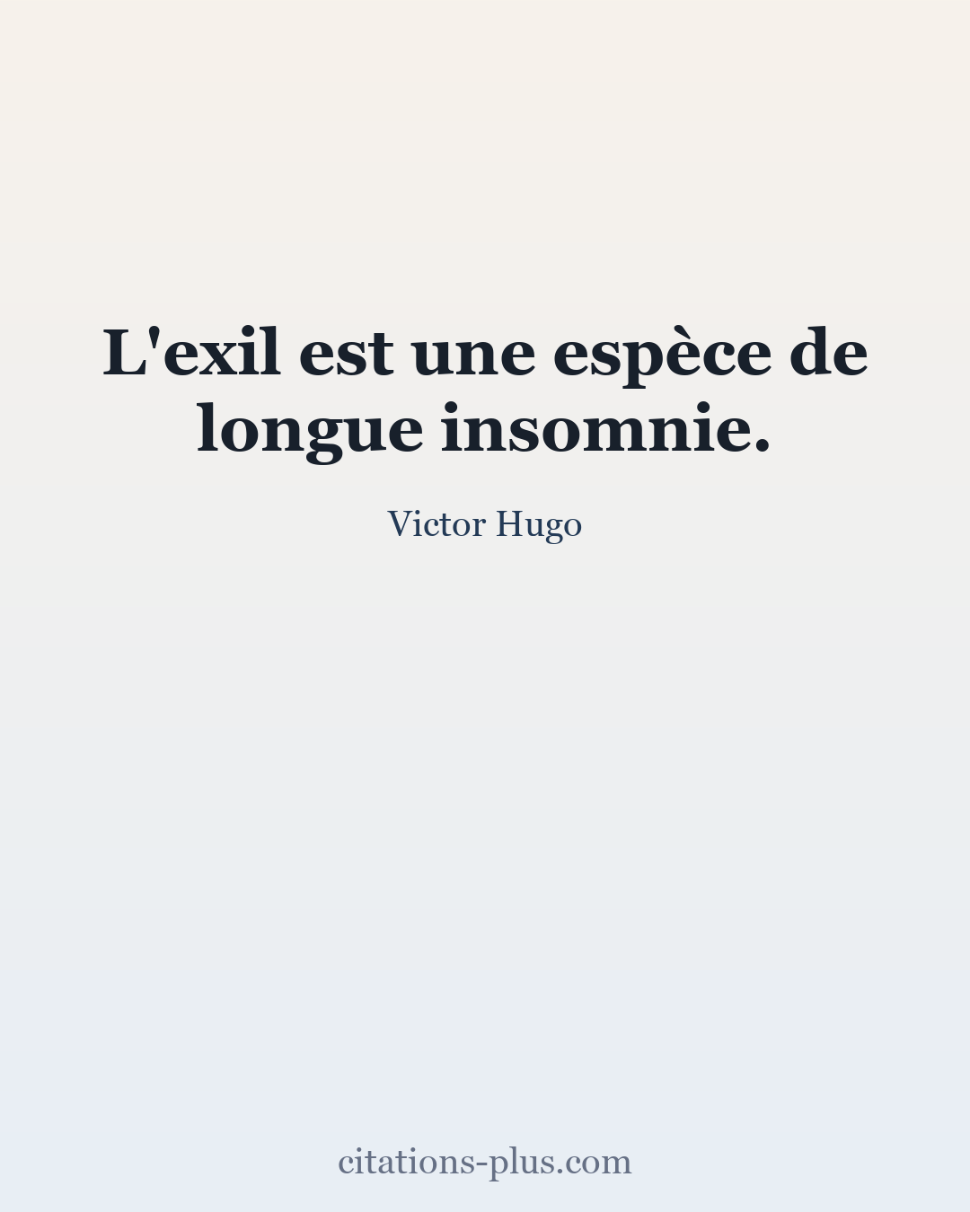 Carte Premium clair — Victor Hugo