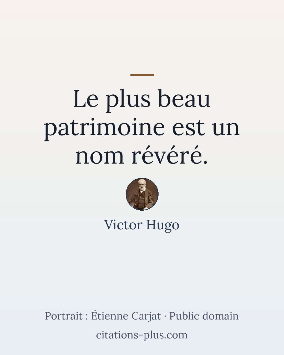 Carte Premium clair — Victor Hugo