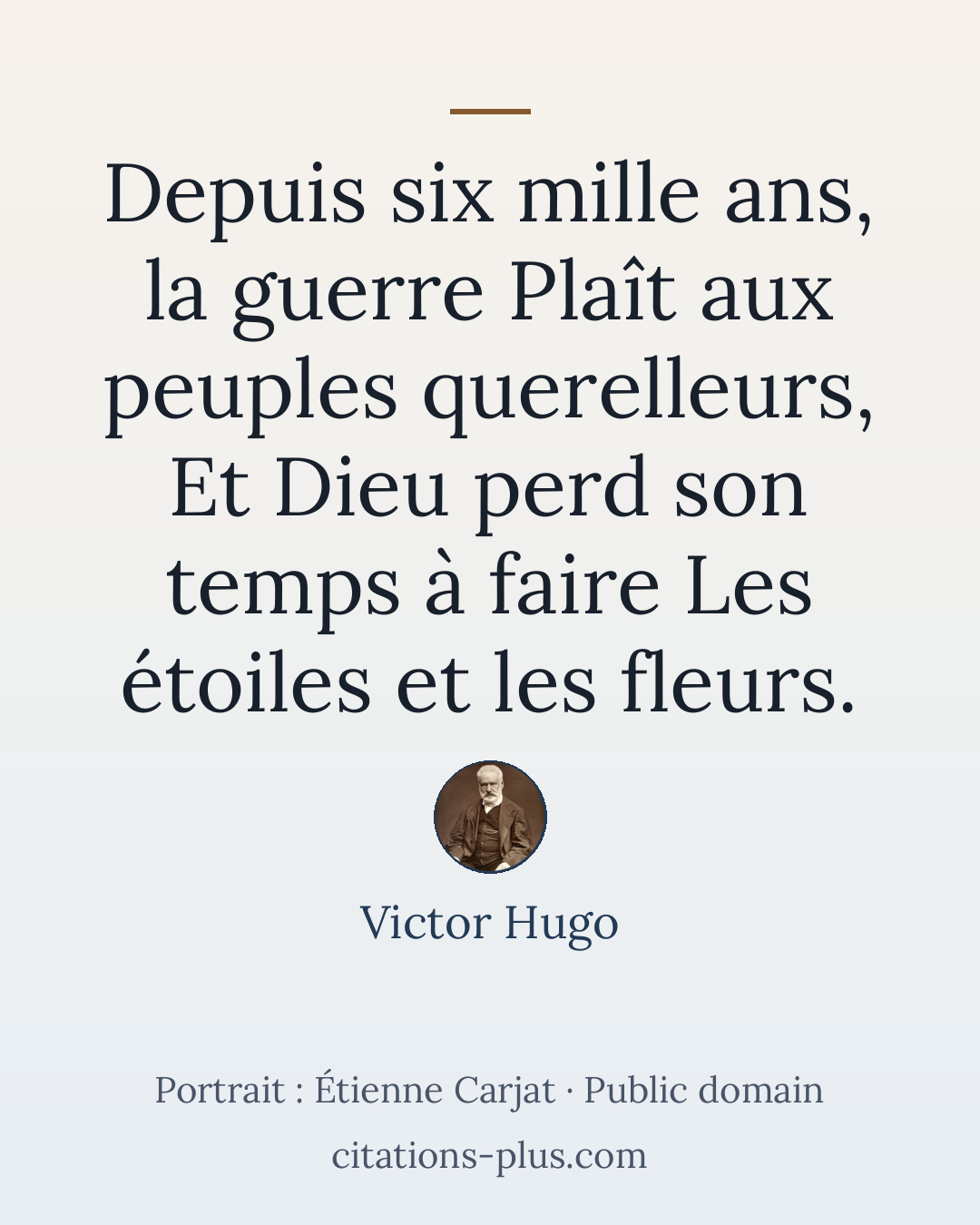 Carte Premium clair — Victor Hugo