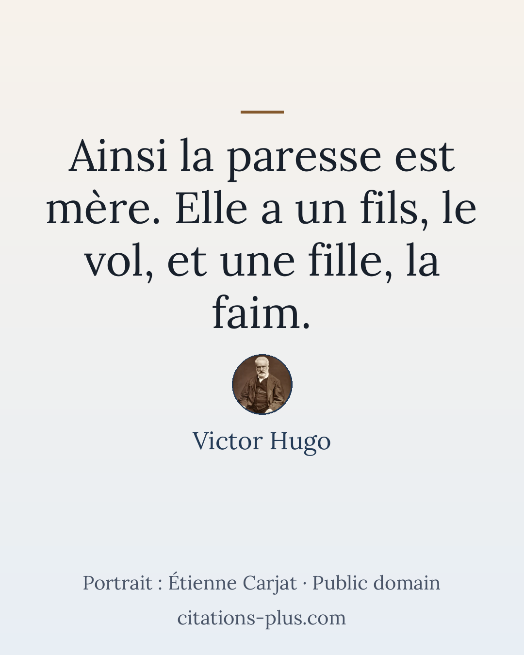 Carte Premium clair — Victor Hugo