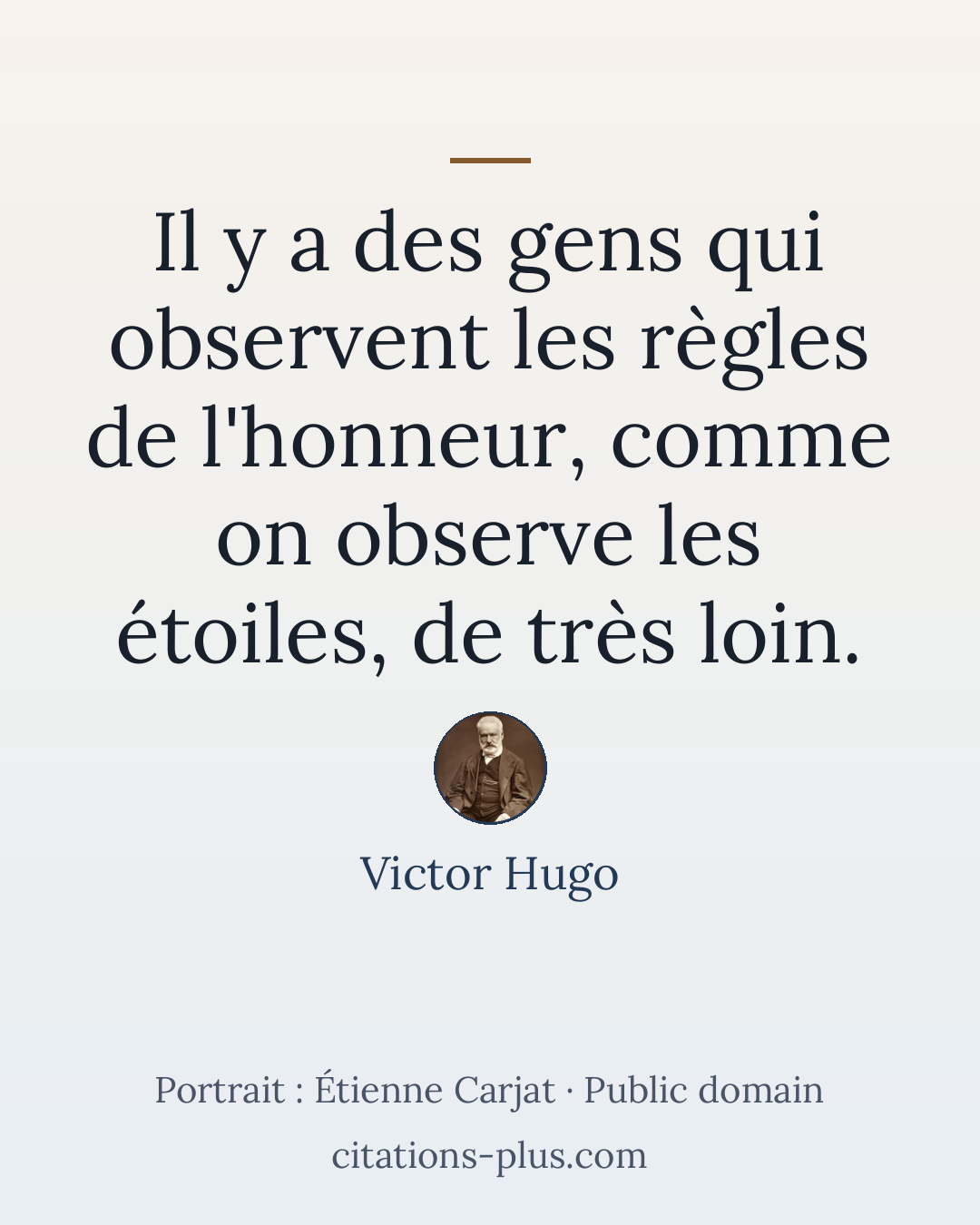 Carte Premium clair — Victor Hugo