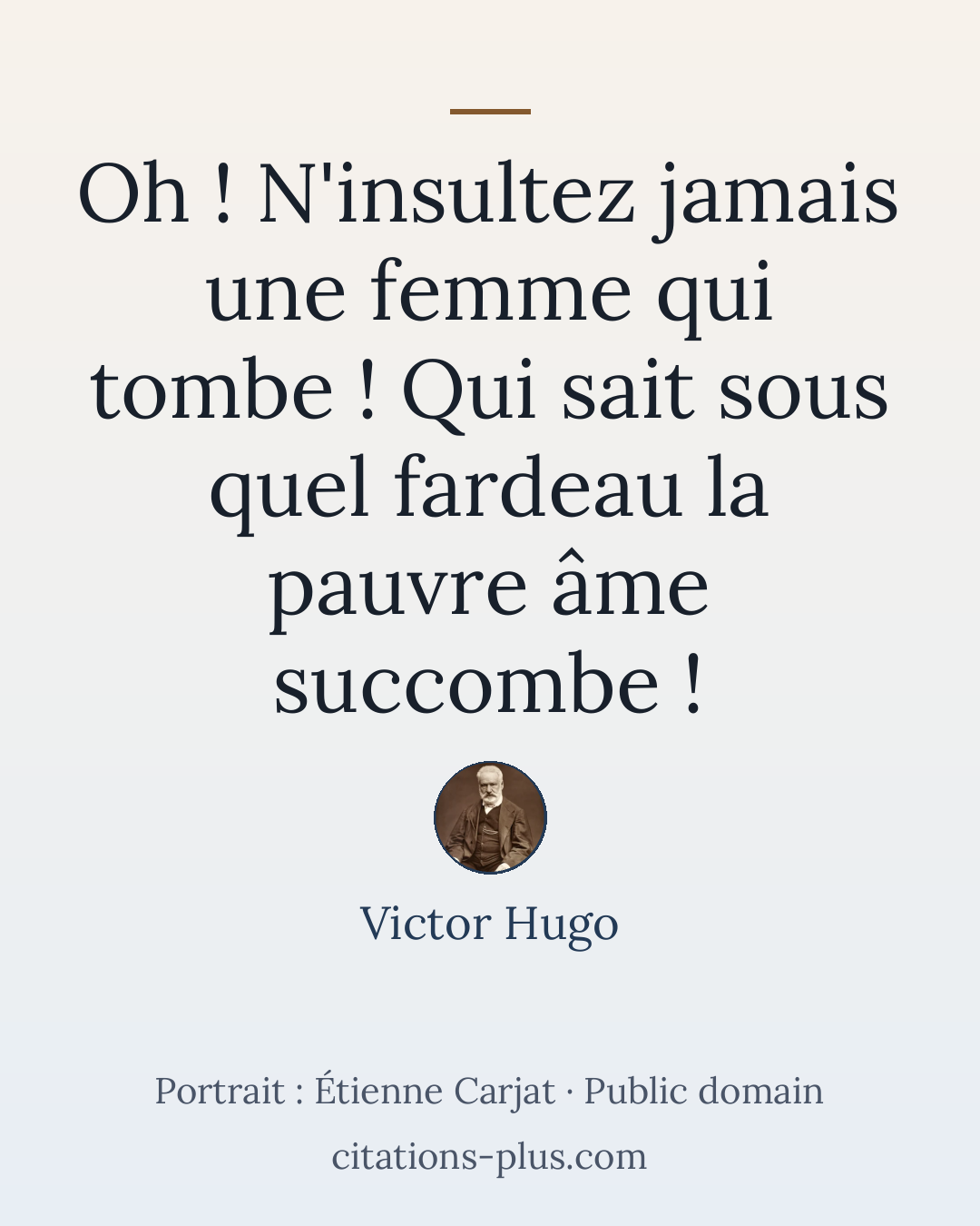 Carte Premium clair — Victor Hugo