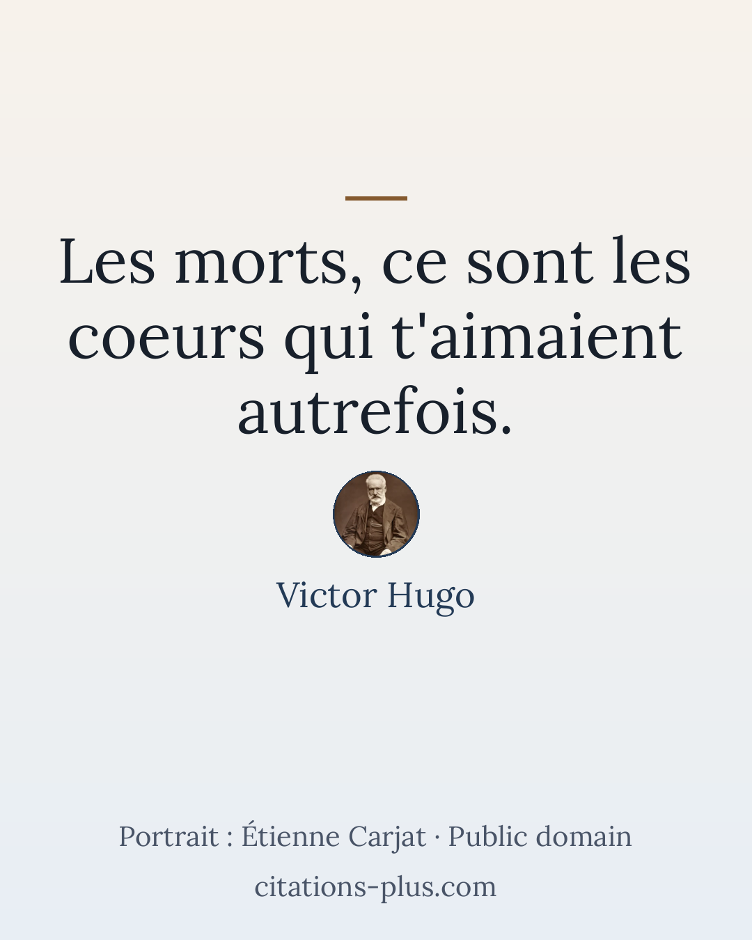 Carte Premium clair — Victor Hugo