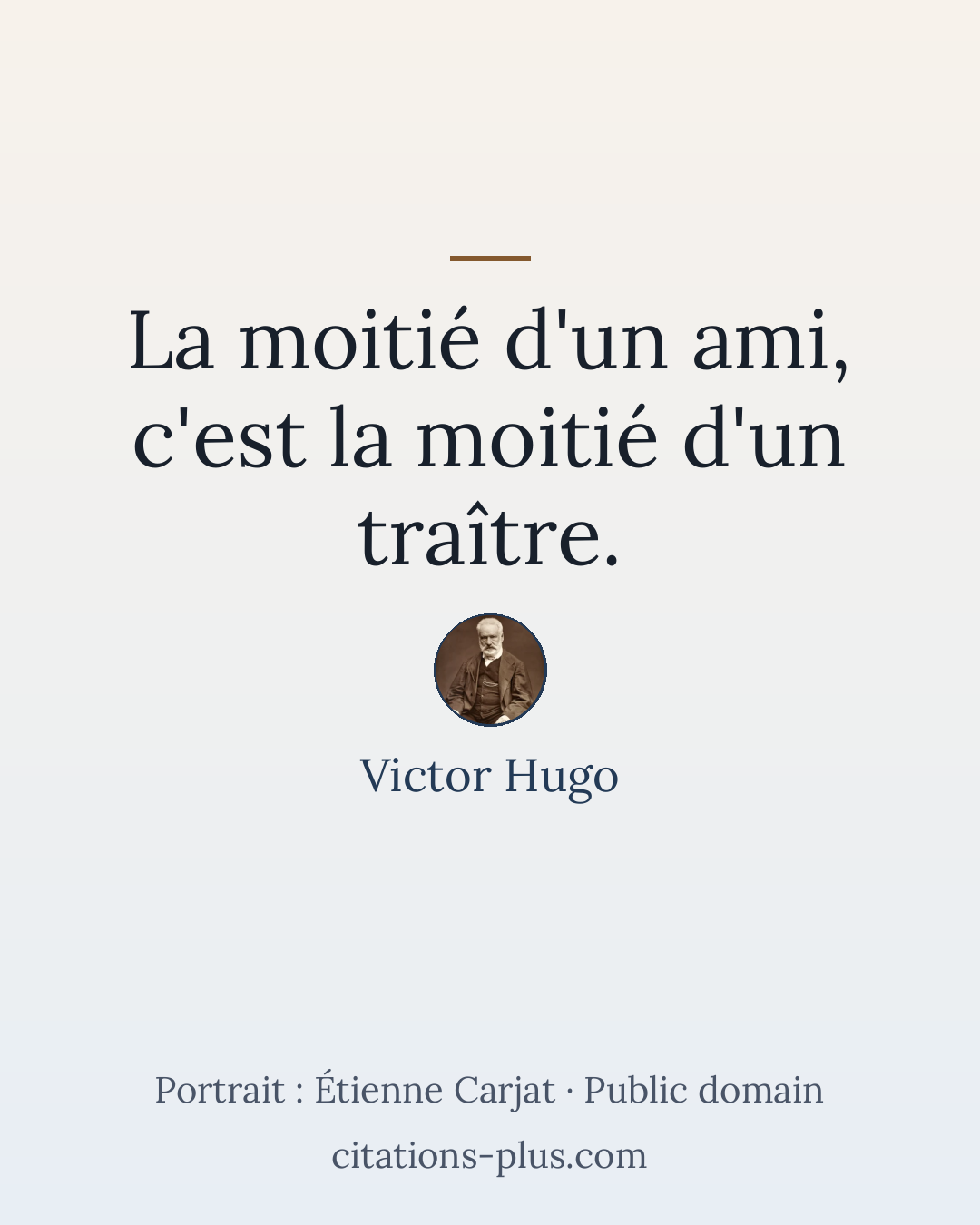 Carte Premium clair — Victor Hugo