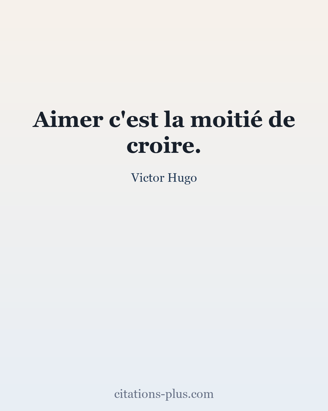 Carte Premium clair — Victor Hugo