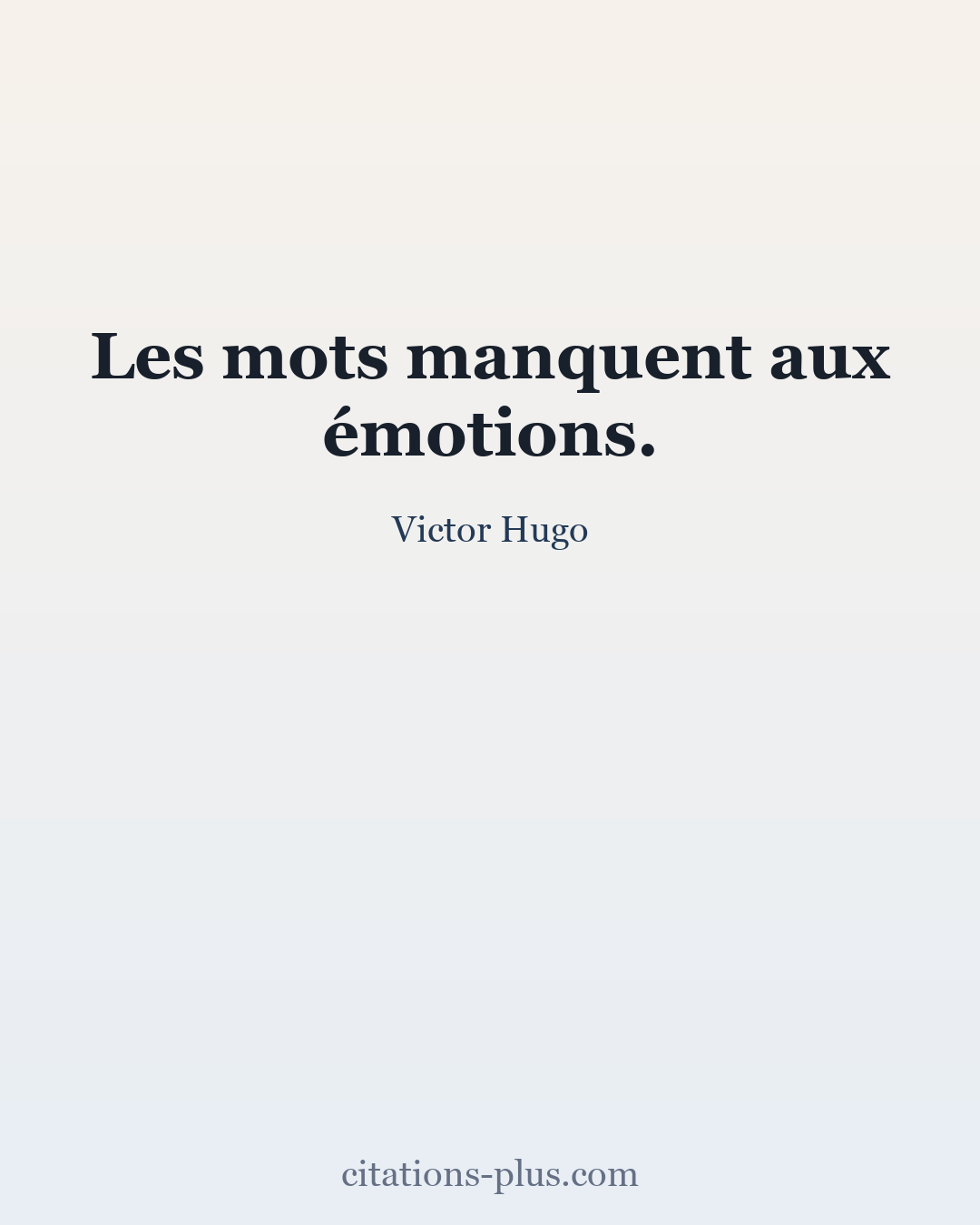 Carte Premium clair — Victor Hugo