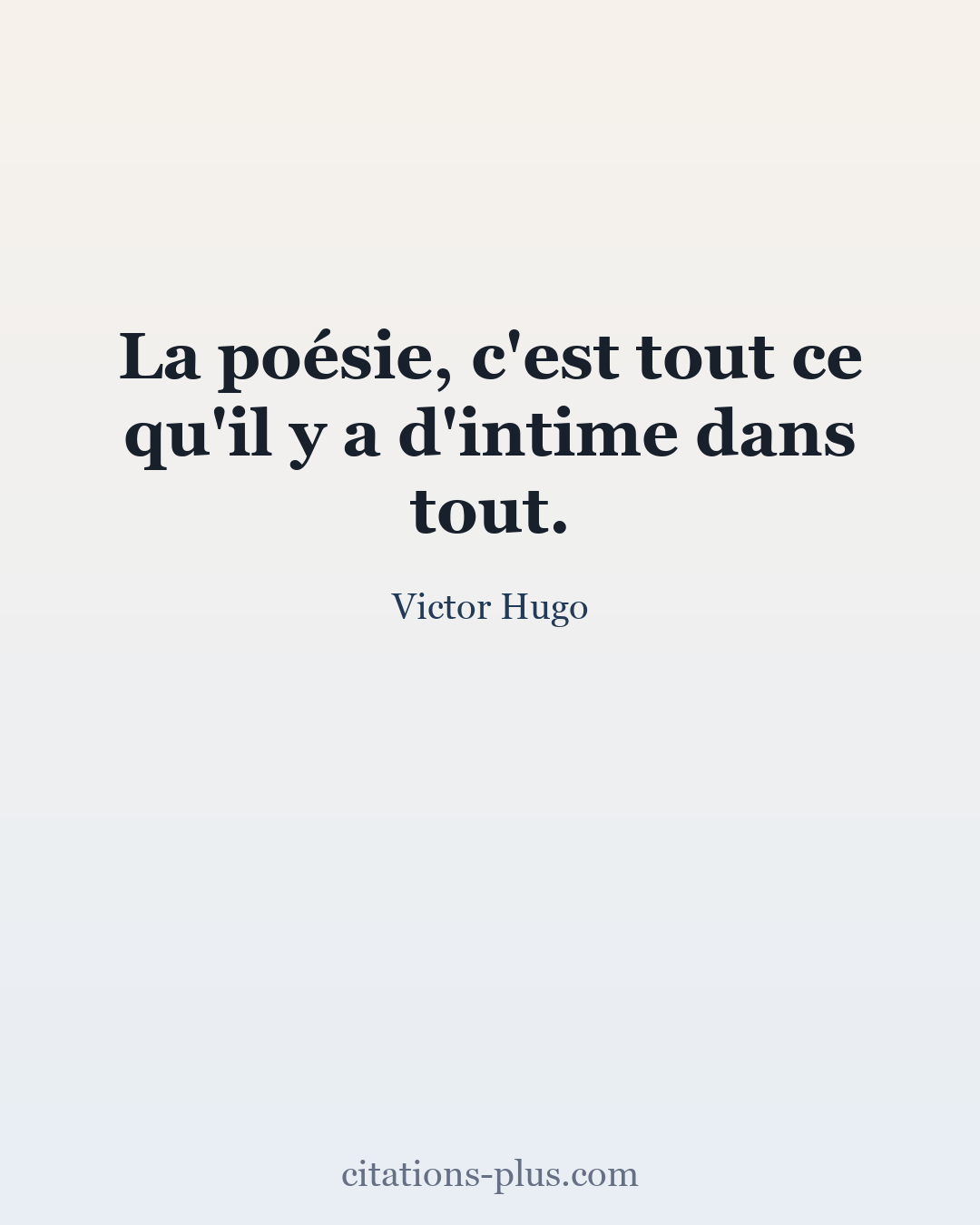 Carte Premium clair — Victor Hugo