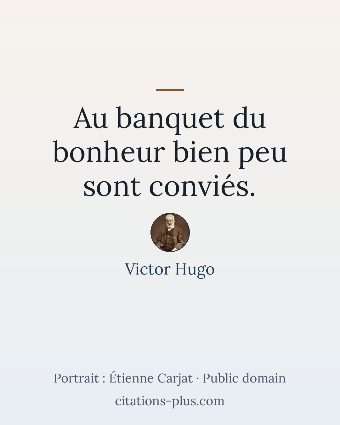 Carte Premium clair — Victor Hugo