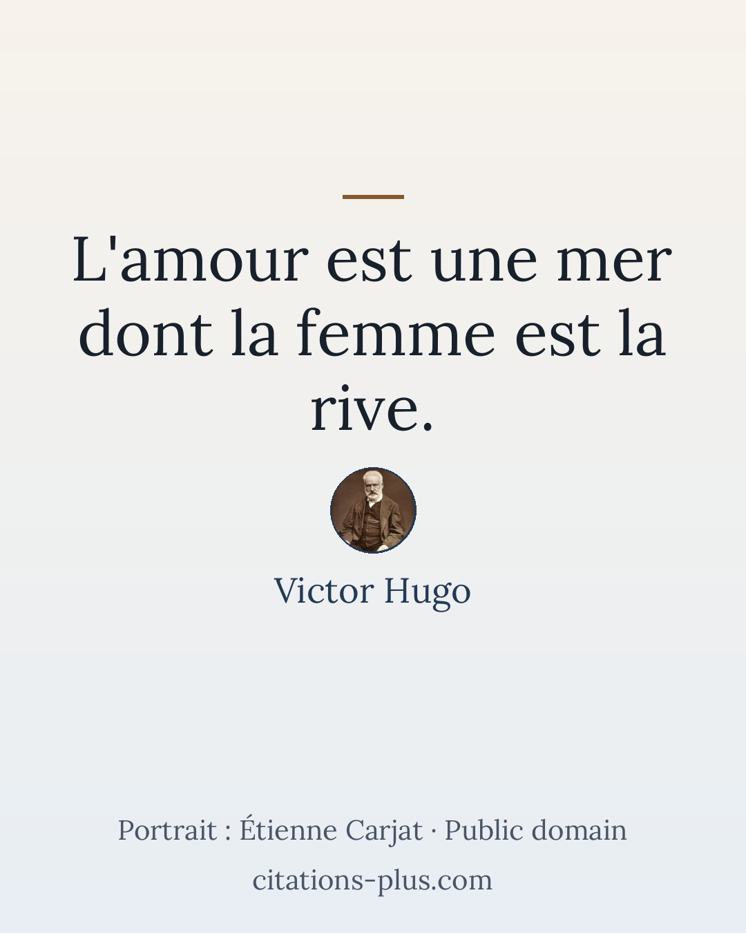 Carte Premium clair — Victor Hugo
