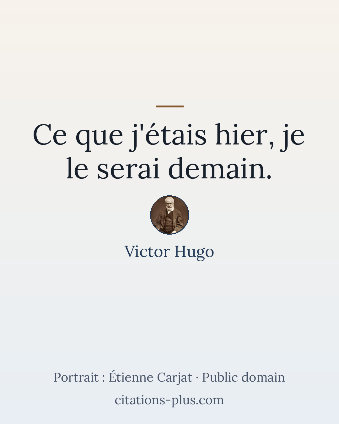 Carte Premium clair — Victor Hugo