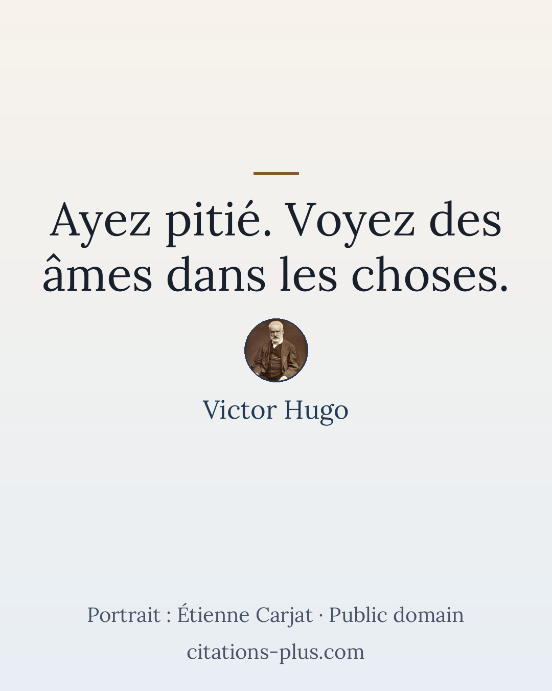 Carte Premium clair — Victor Hugo