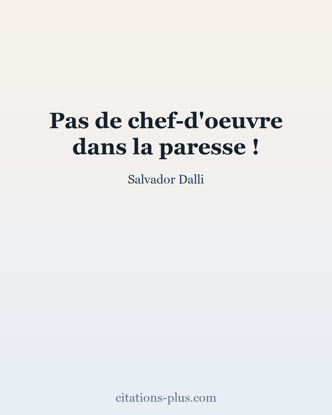 Carte Premium clair — Salvador Dalli