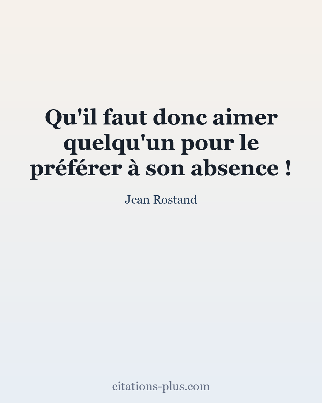 Carte Premium clair — Jean Rostand