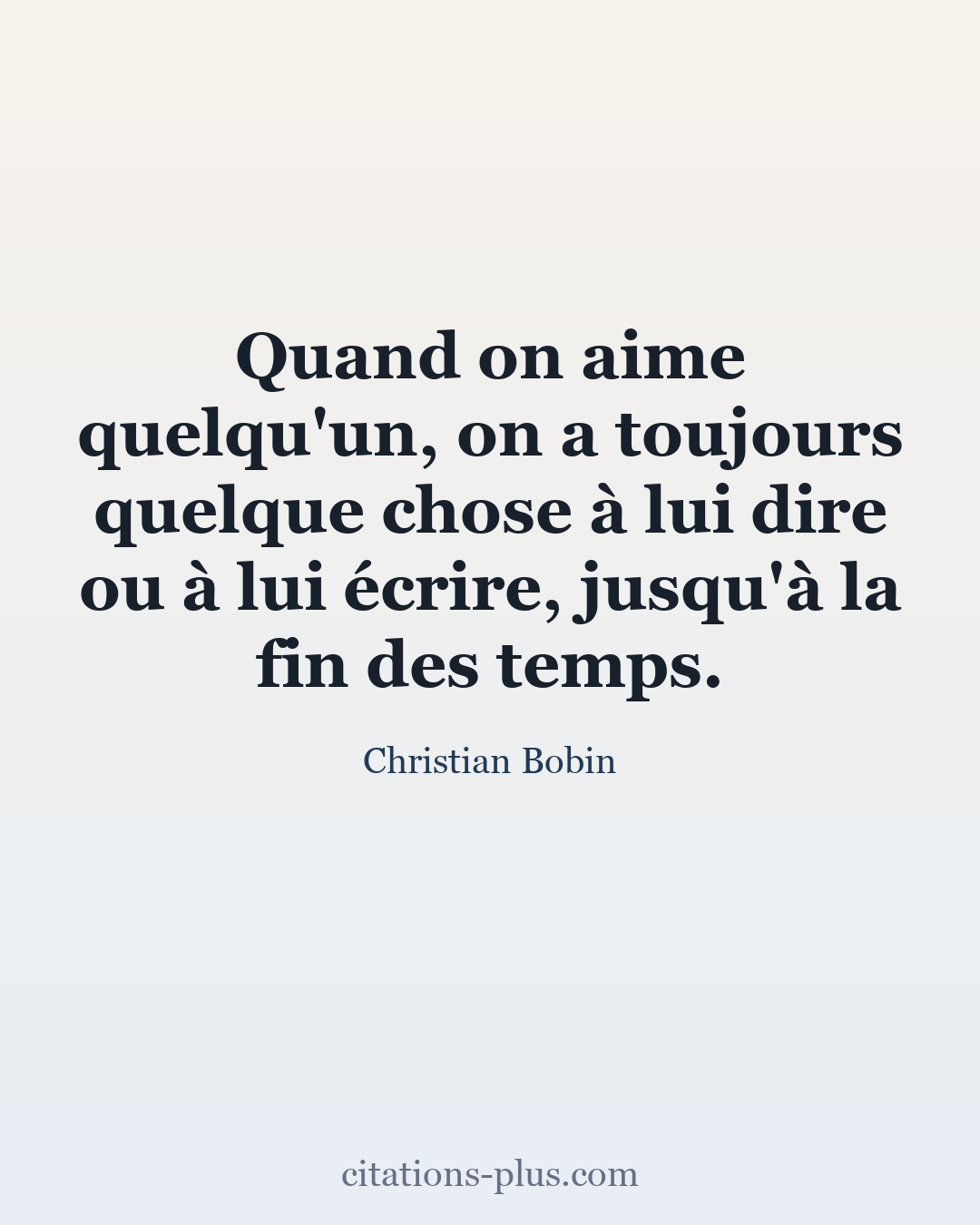 Carte Premium clair — Christian Bobin