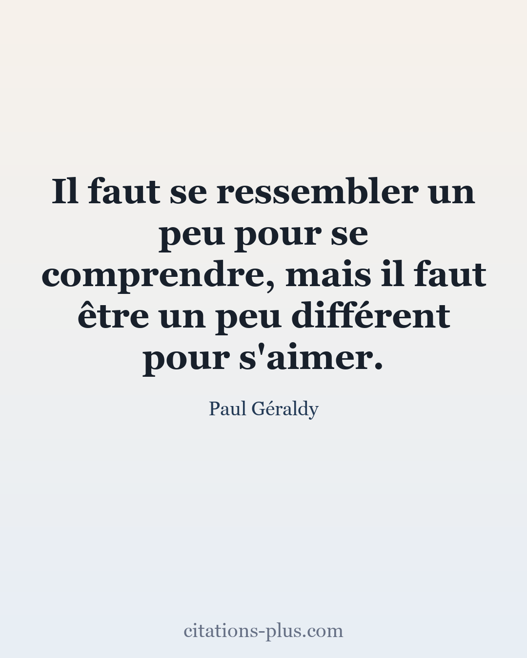Carte Premium clair — Paul Géraldy