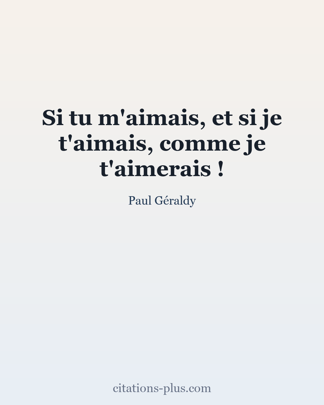 Carte Premium clair — Paul Géraldy