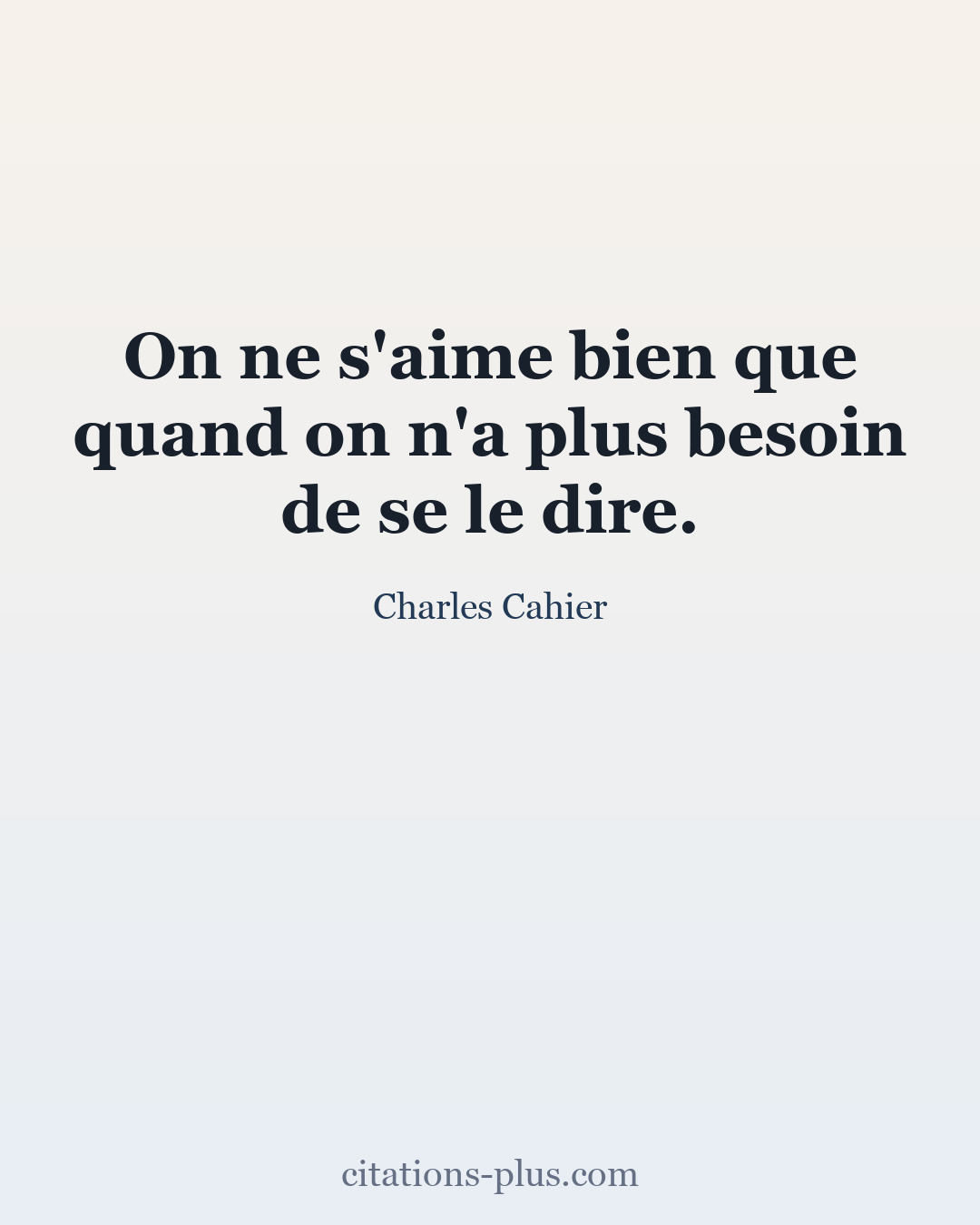 Carte Premium clair — Charles Cahier