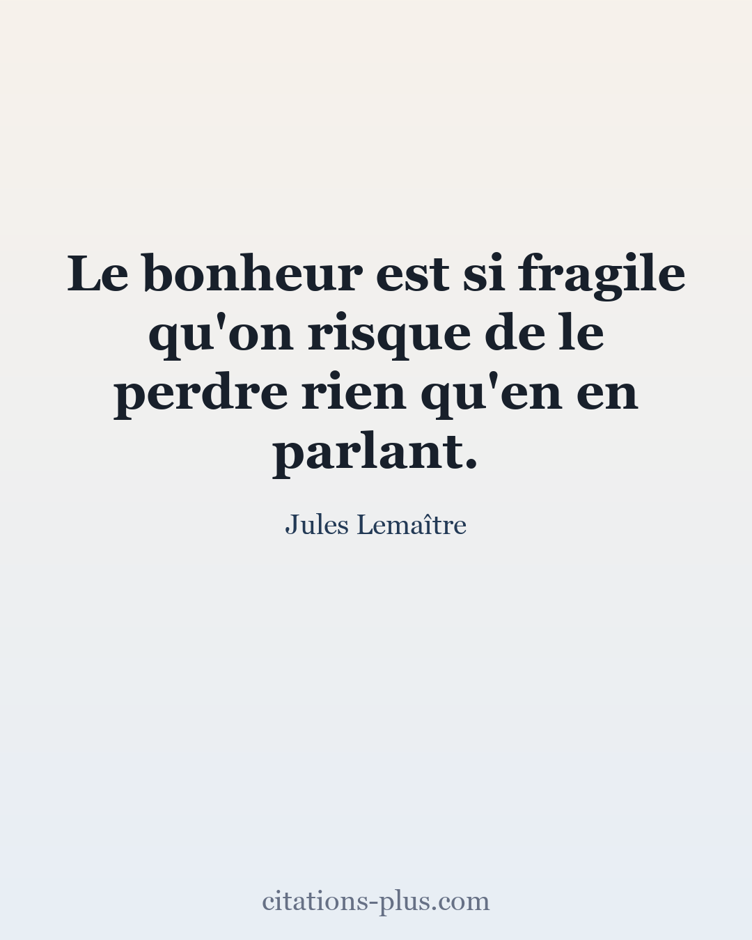 Carte Premium clair — Jules Lemaître