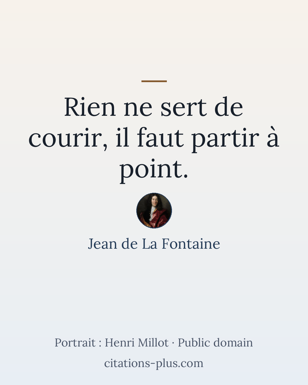 Carte Premium clair — Jean de La Fontaine