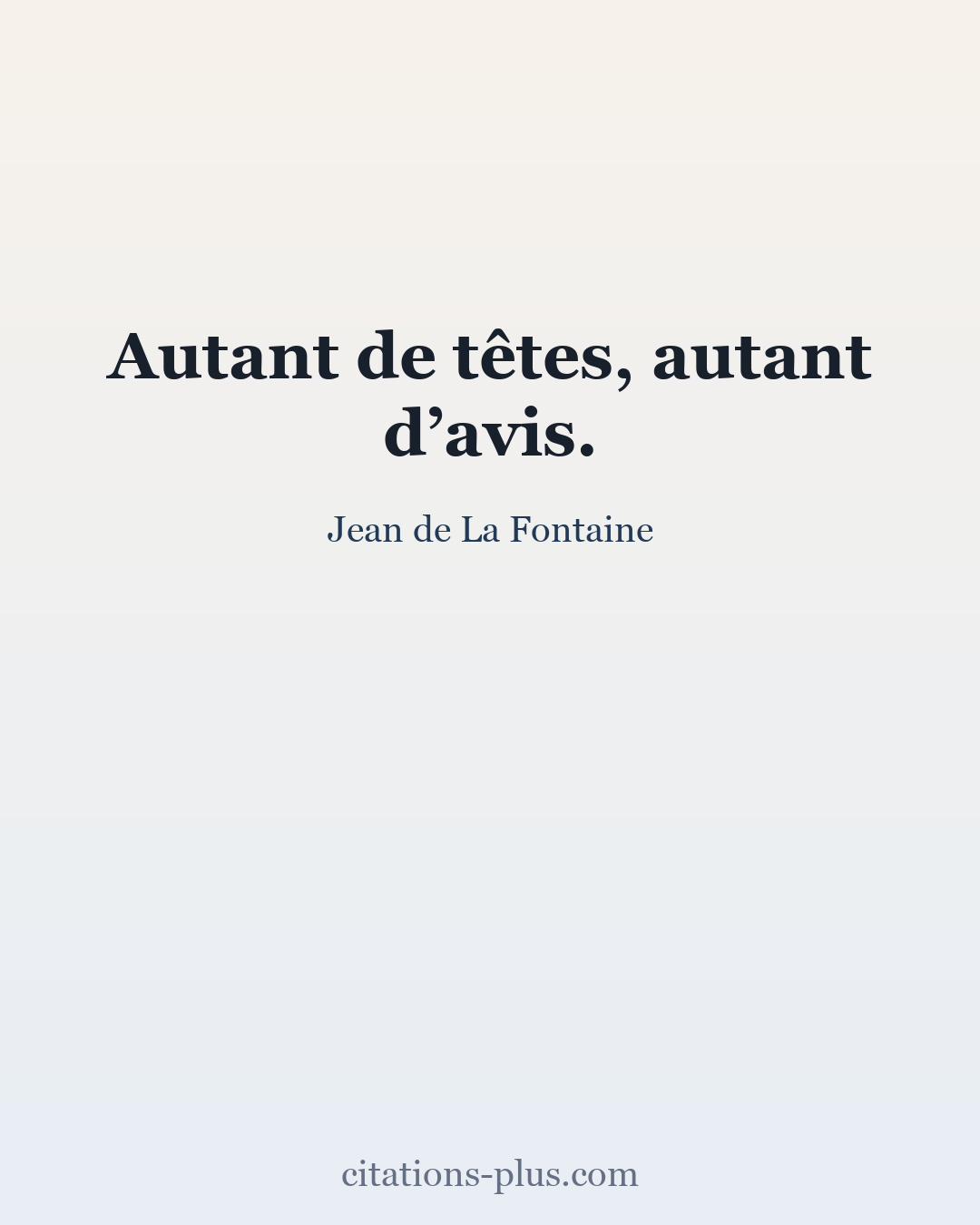 Carte Premium clair — Jean de La Fontaine