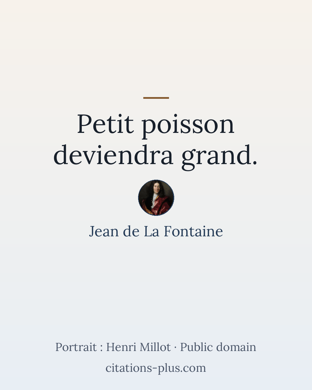 Carte Premium clair — Jean de La Fontaine