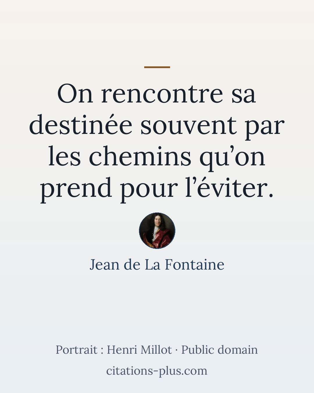 Carte Premium clair — Jean de La Fontaine