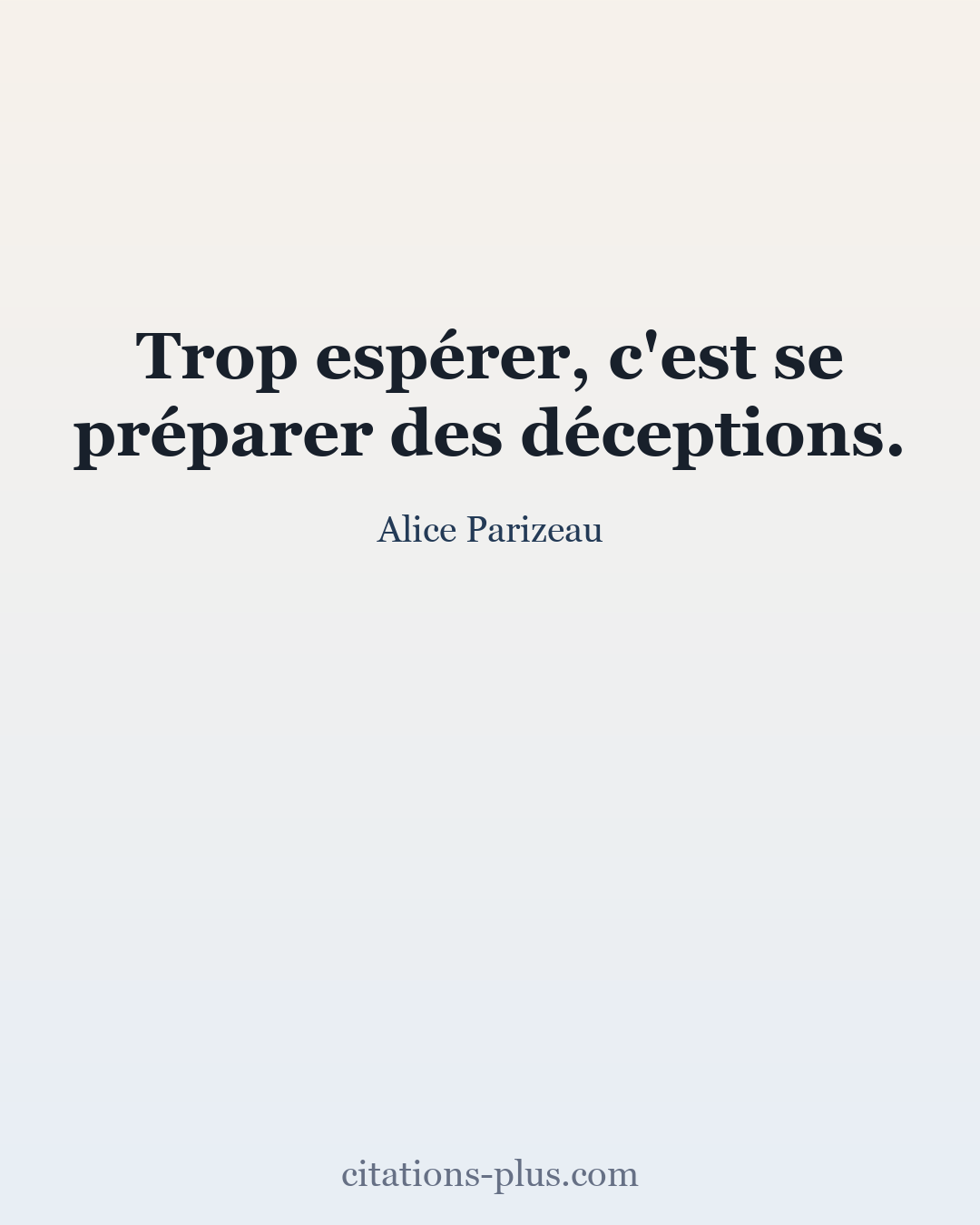 Carte Premium clair — Alice Parizeau