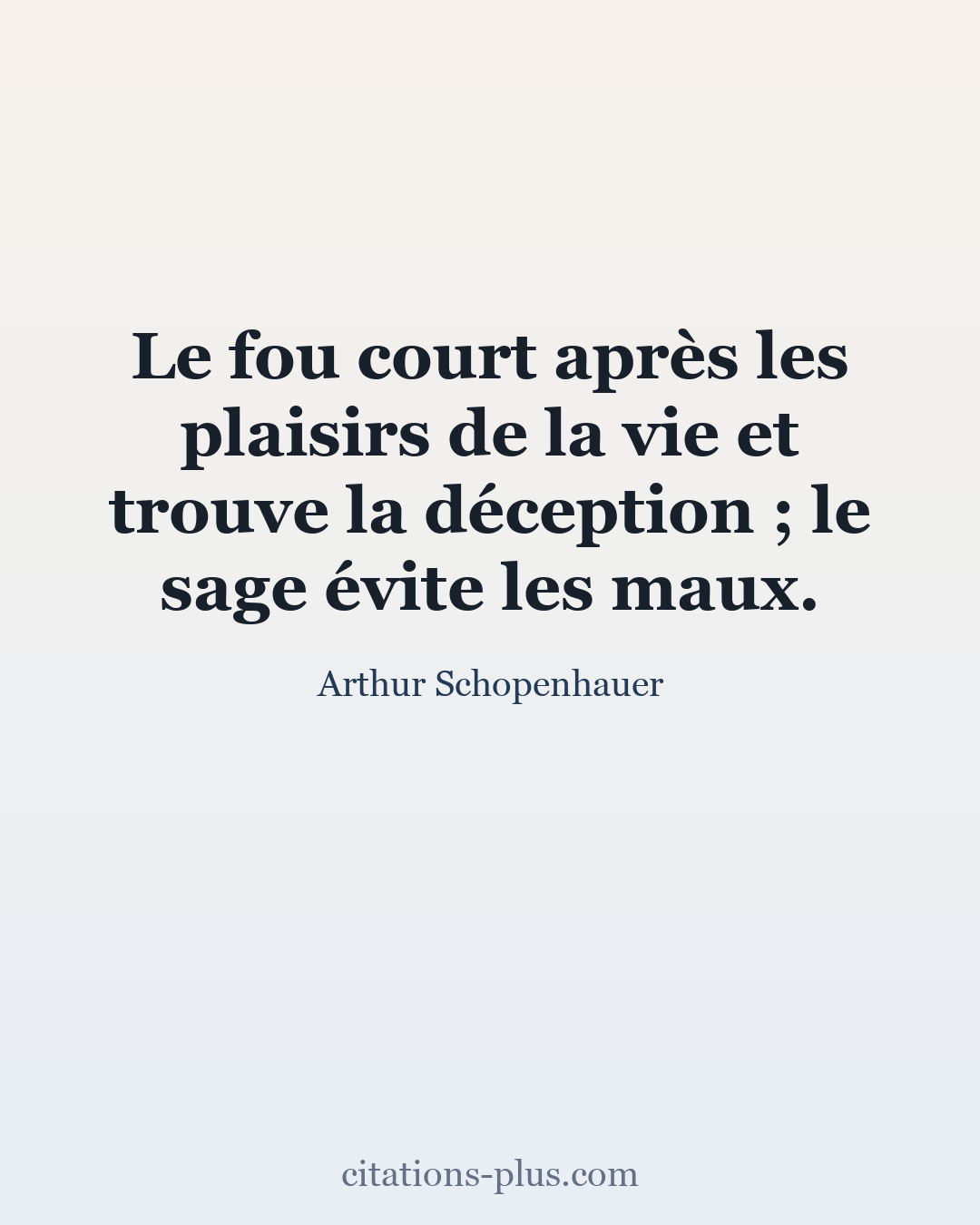 Carte Premium clair — Arthur Schopenhauer