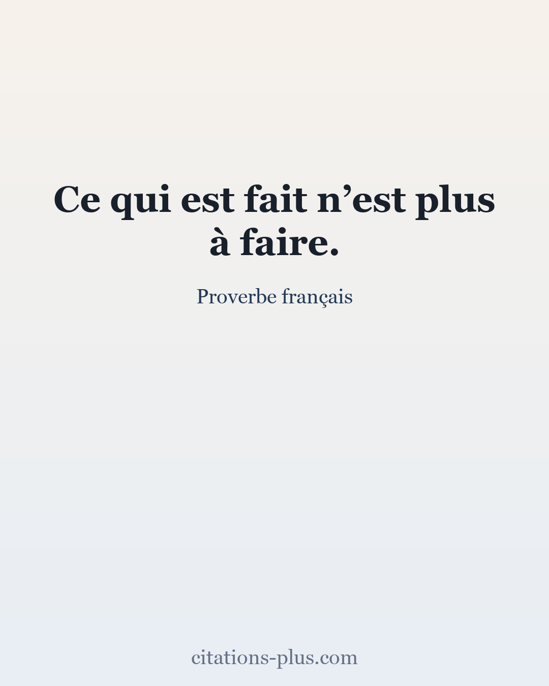 Carte Premium clair — Proverbe français