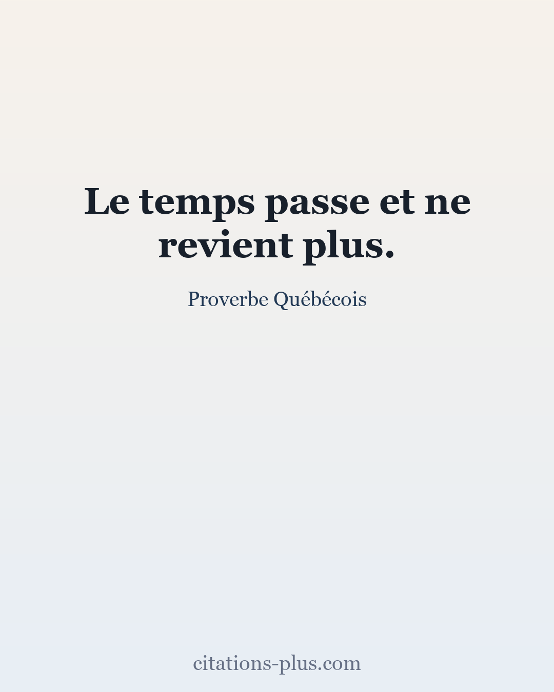 Carte Premium clair — Proverbe Québécois