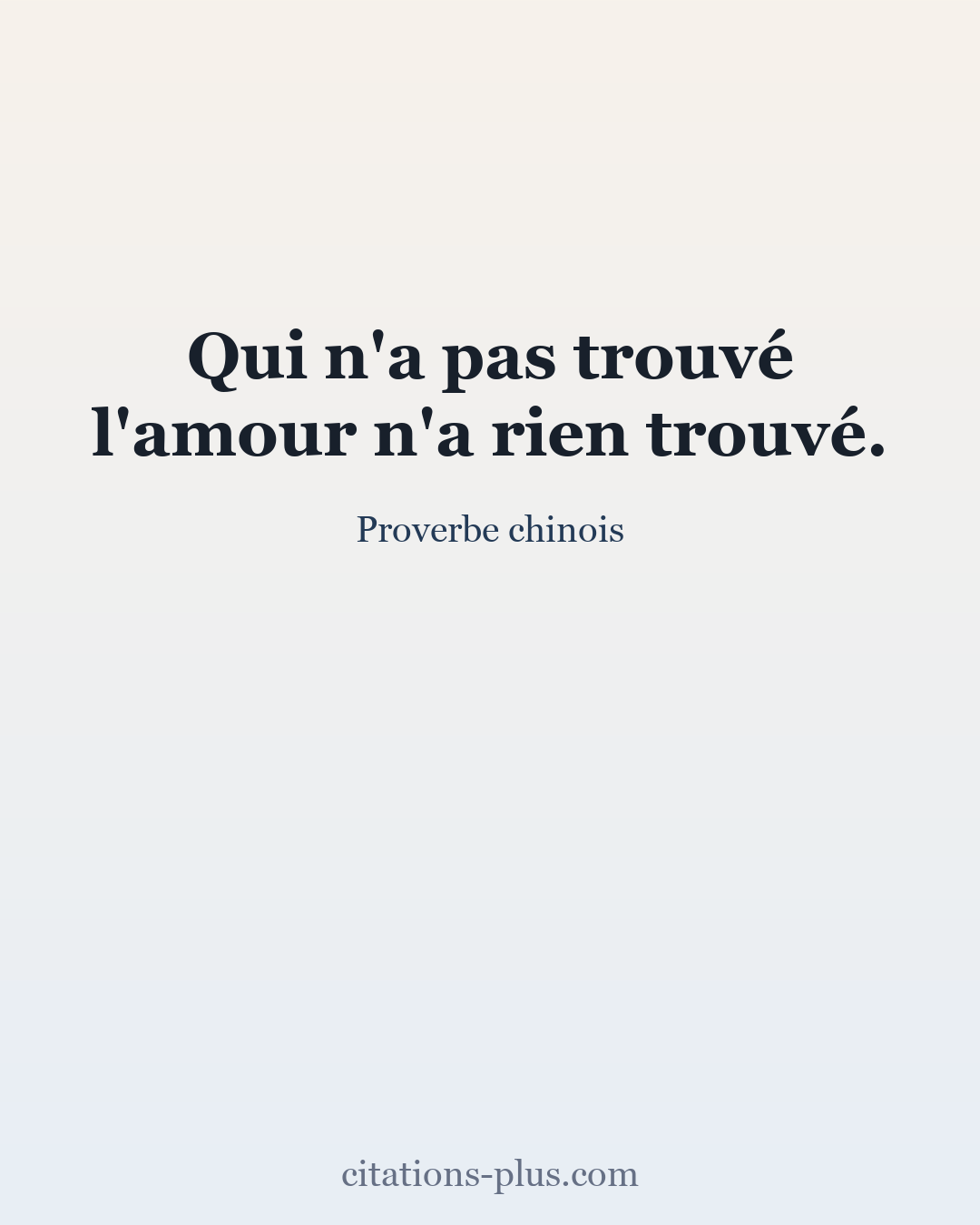 Carte Premium clair — Proverbe chinois
