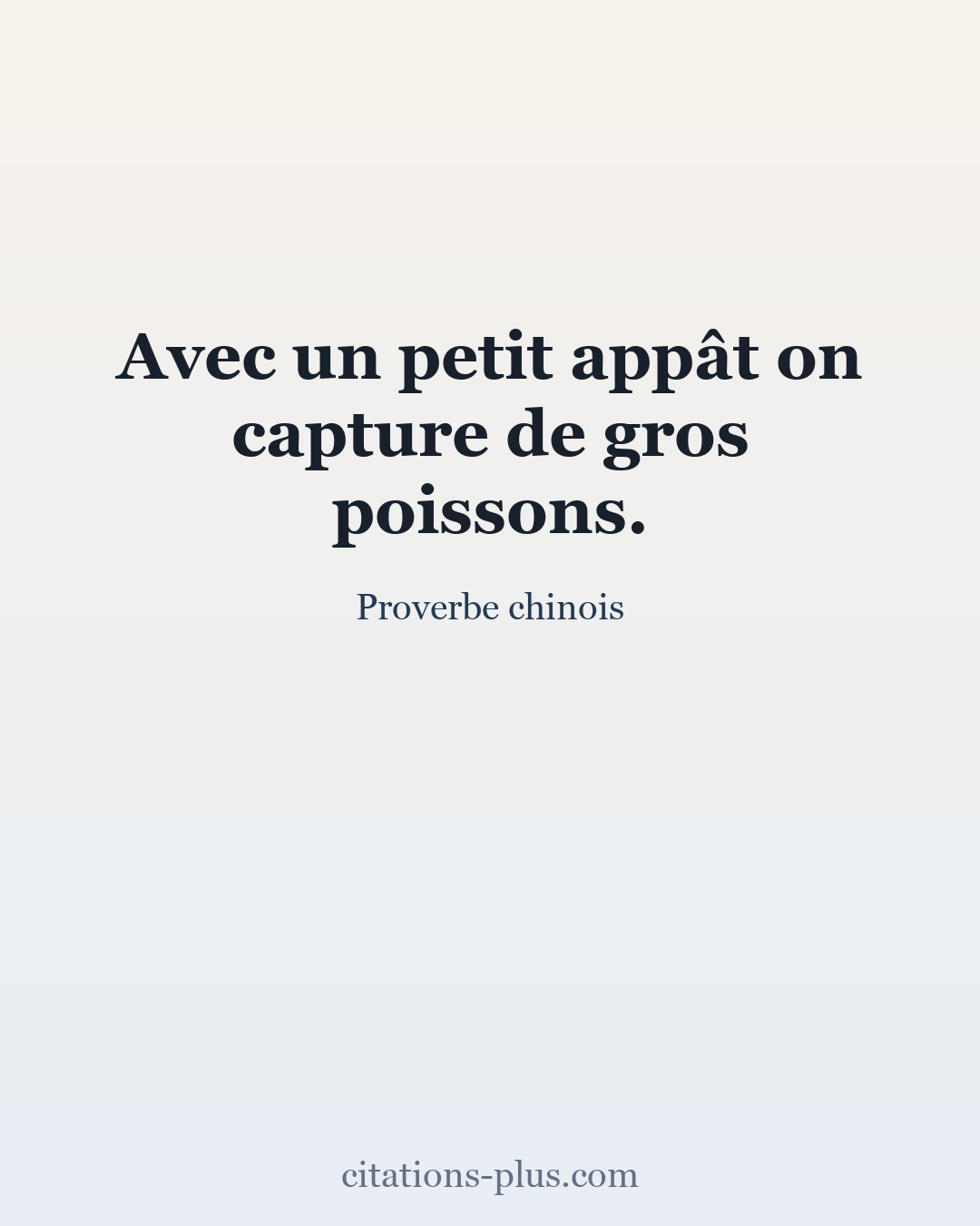 Carte Premium clair — Proverbe chinois