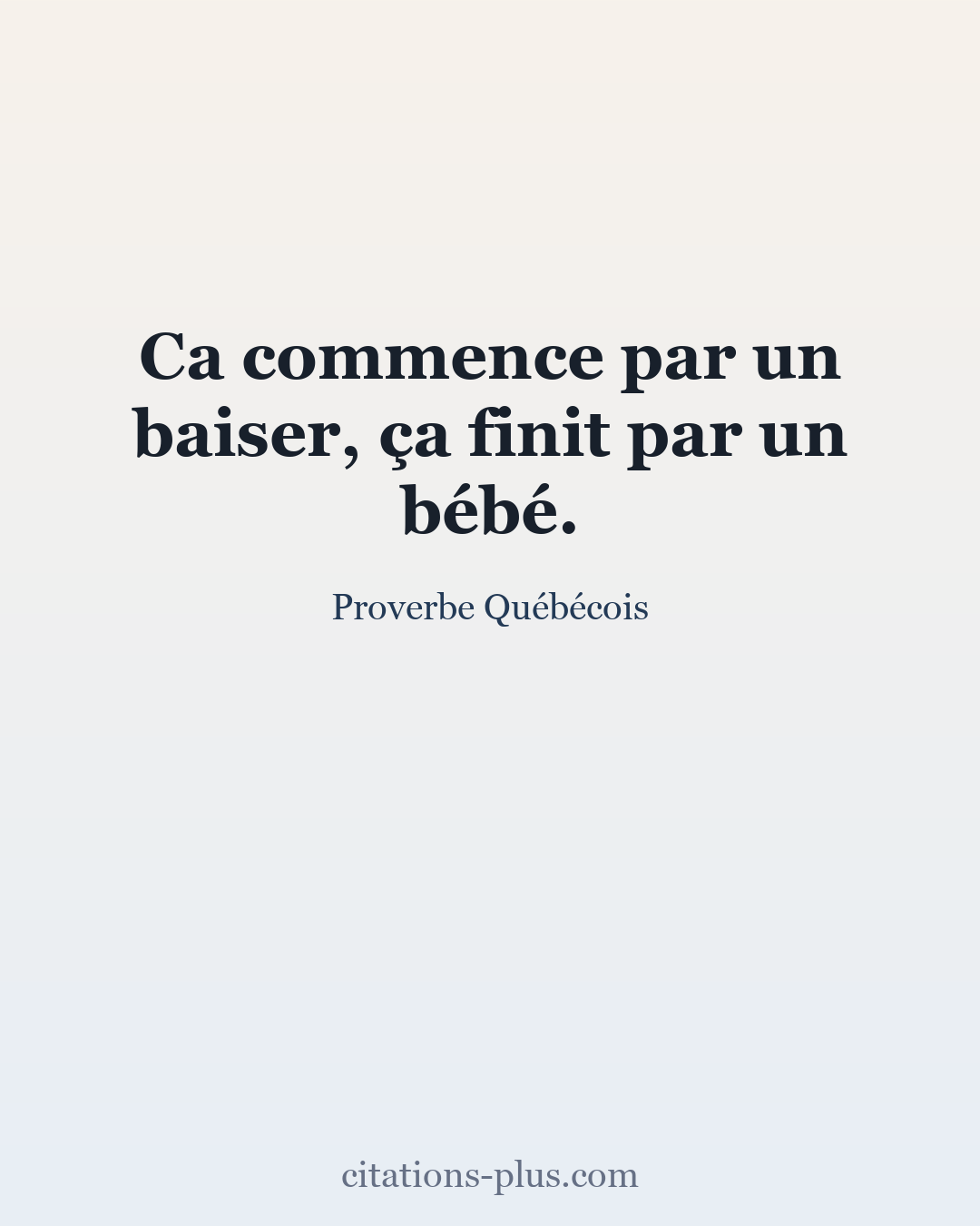 Carte Premium clair — Proverbe Québécois