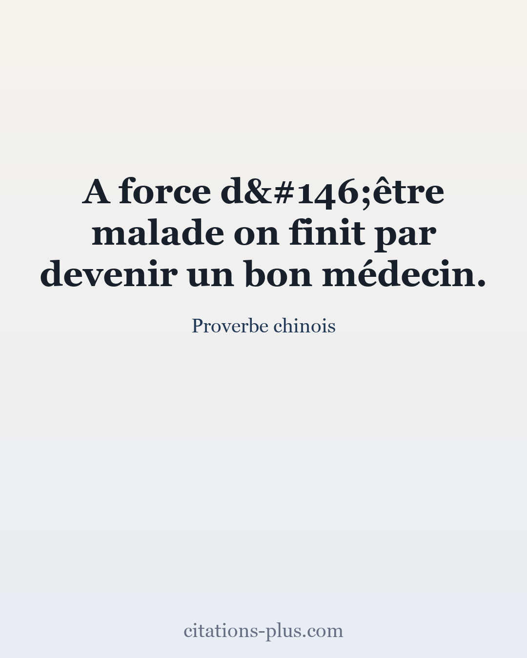 Carte Premium clair — Proverbe chinois